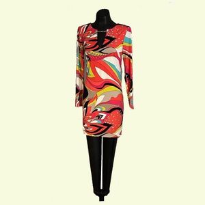 Fabulous Trina Turk Jersey Knit Dress Homage to Pucci Size 6